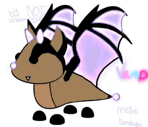 Mega bat dragon from adopt me, Roblox