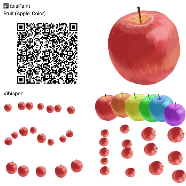 Apple Fruit Brush (Color)