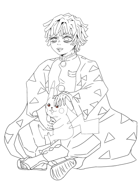 HappyNewYear!善逸&ピカチュウ