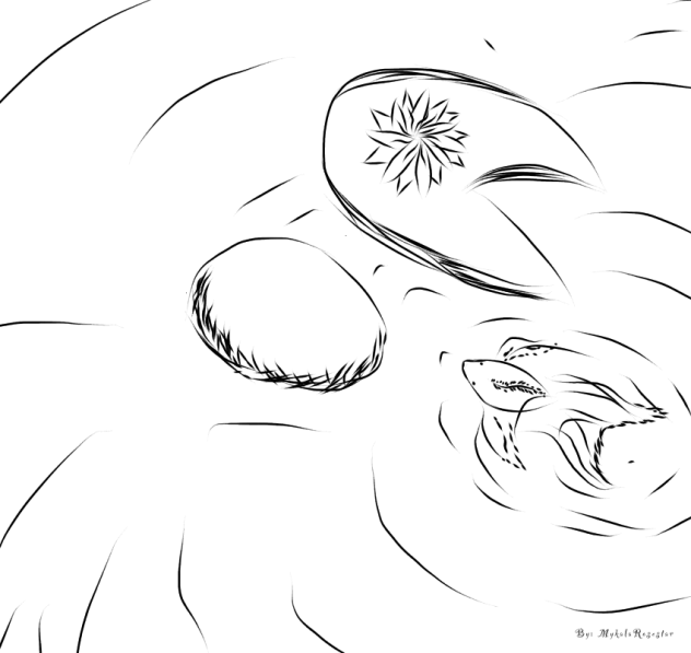 Koi Fish and a Lily pad - ibisPaint