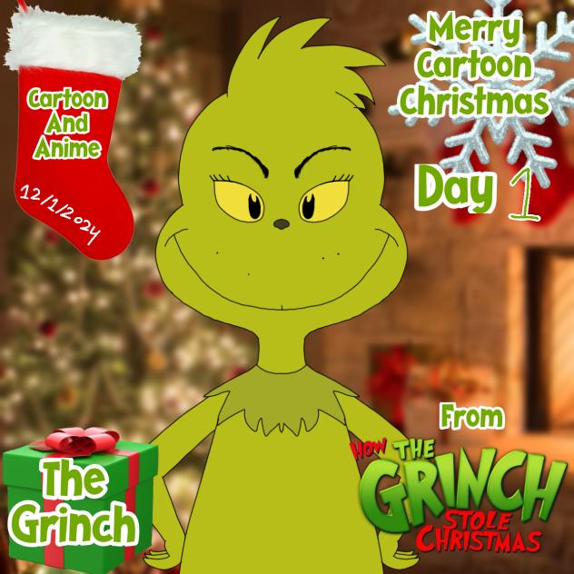 Merry Cartoon Christmas Day 1 Grinch