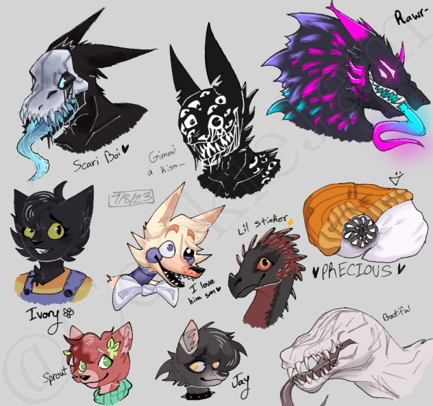 Doodling Kris's Ocs (Gift)