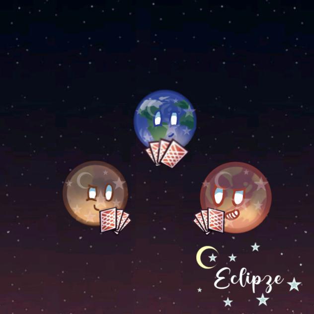 TIERRA, VENUS Y MARTE JUGANDO POKER ♡