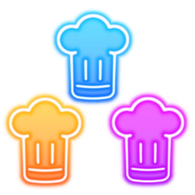 Chef hat neon icons2