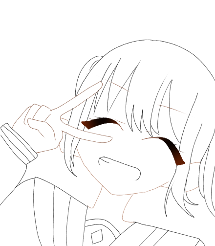 塗り絵８　ピース✌️