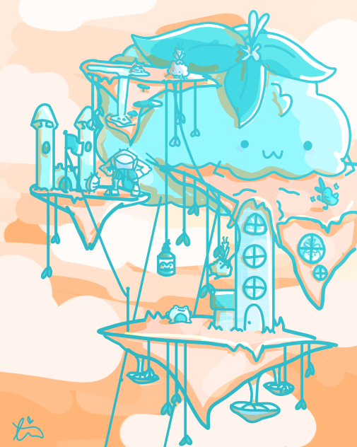 Blue an orange