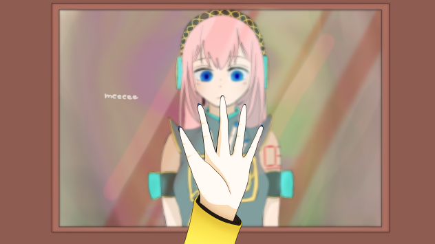 megurine Luka in the mirror