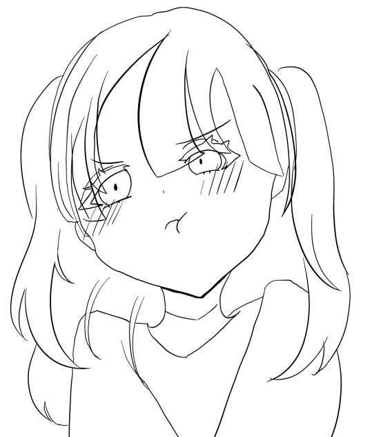 むぅ　線画
