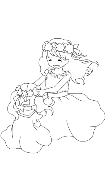 親子 線画