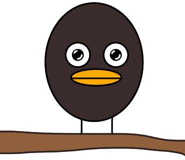 はじめてカラスを描きました