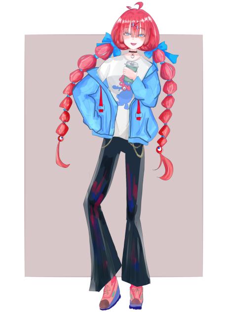 ミャクミャク擬人化イラスト