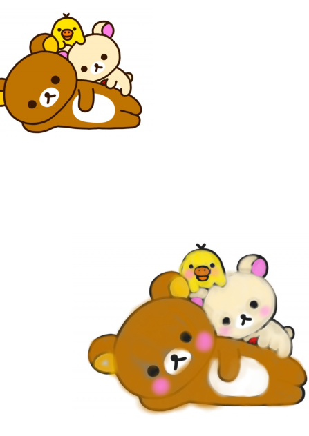 「リラックマトリオ」塗り絵 見本あり