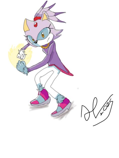 blaze the cat no antigo estilo de arte