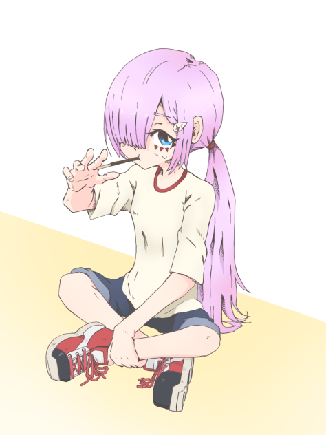 地球の食べ物を食べるシャーリーちゃん
