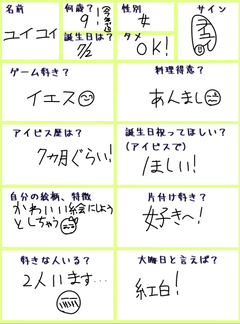 好きなことしょーかいします！