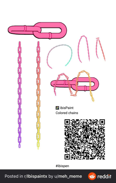 qr code cọ vẽ mắt xích