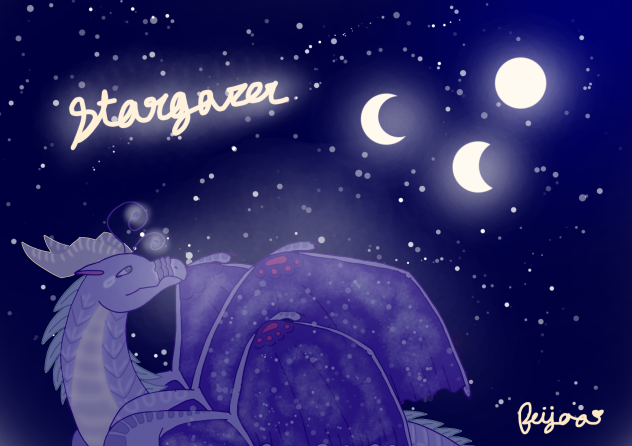 Stargazer the NightWing SilkWing hybrid