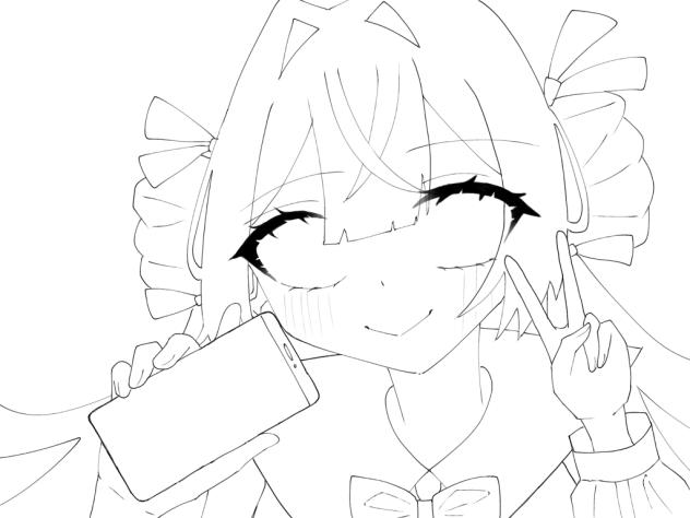 塗り絵大会線画