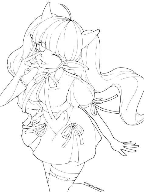 girl @線画