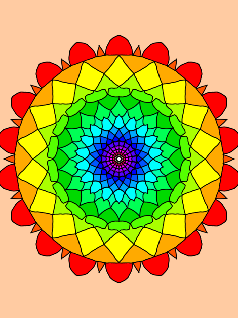 rainbow mandala - ibisPaint