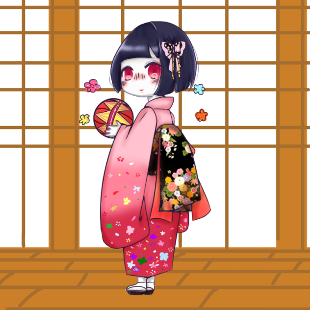 座敷わらしちゃん  塗りました