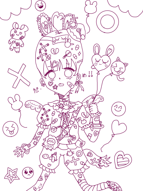 可愛すぎ注意！　線画