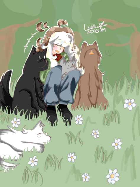 Lulu and the wolves!