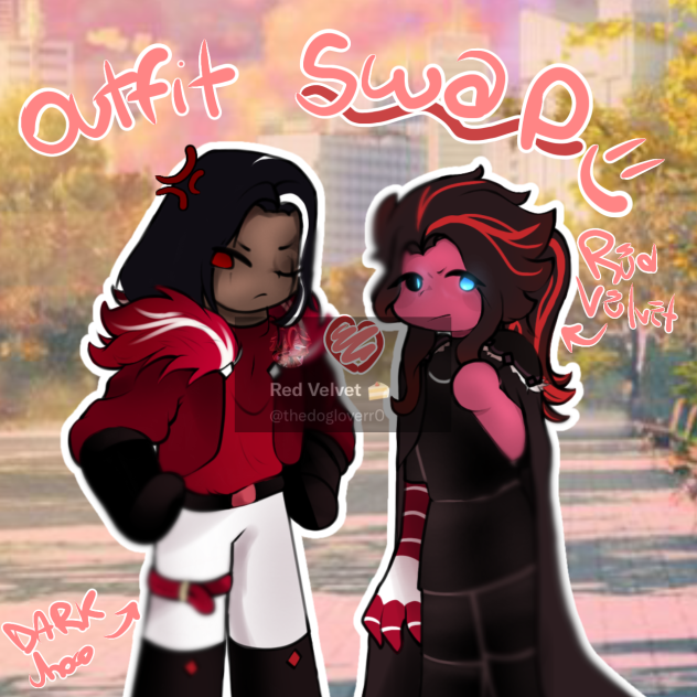 Outfit swap✏️ red velvet & dark choco