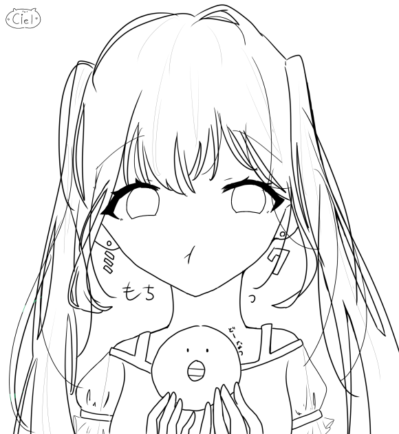 初音ミク 塗り絵