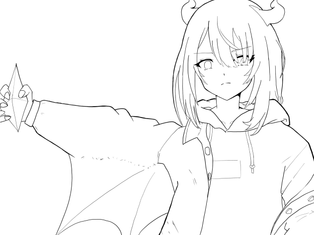 【線画】悪堕ち竜姫