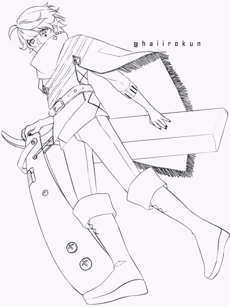 ハクトくん（塗り絵）