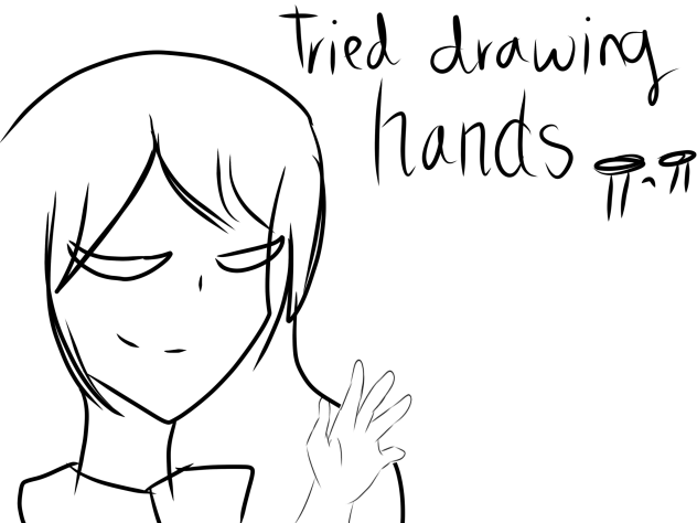 Tried drawing hands