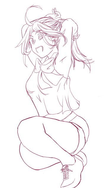 飛び上がる女の子