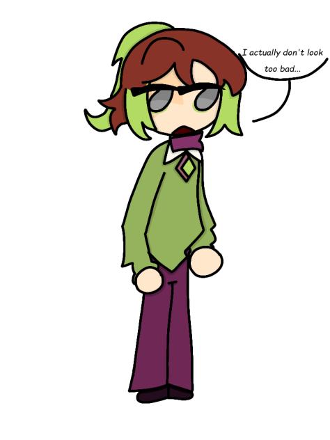 Eden in Lilian's outfit