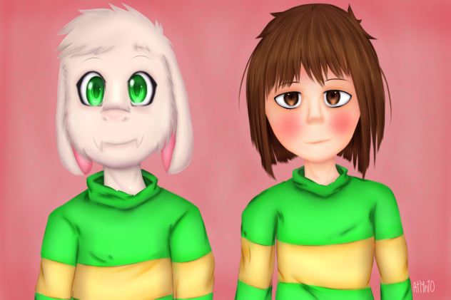 Asriel and Chara (Glitchtale)
