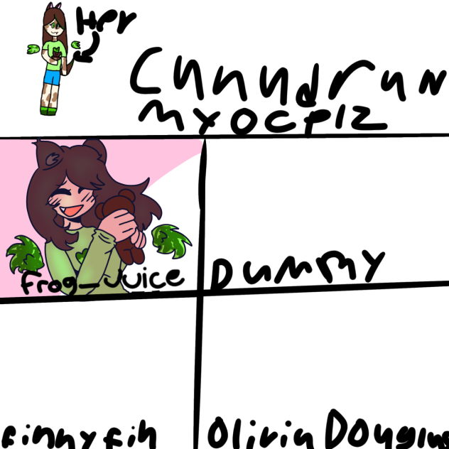 Allison Meek’s Fav artists draw her oc!