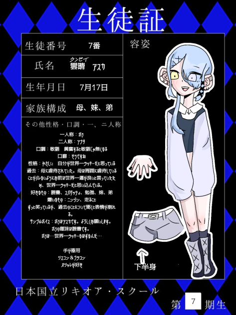 キャラ募集。