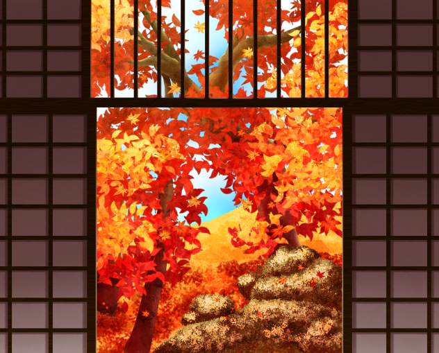 迷いの窓　紅葉