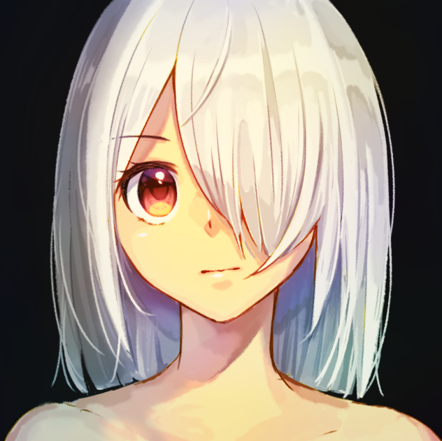 らくがき白髪ちゃん Ibispaint