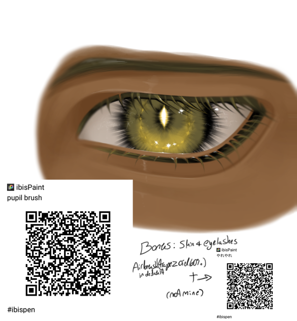 stylized pupil brush and example