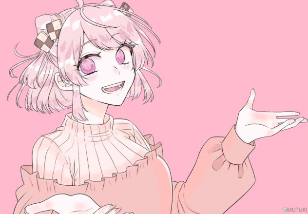 むつきさんの線画を塗りました