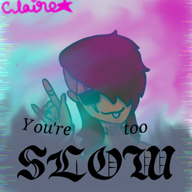 Claire on an album cover