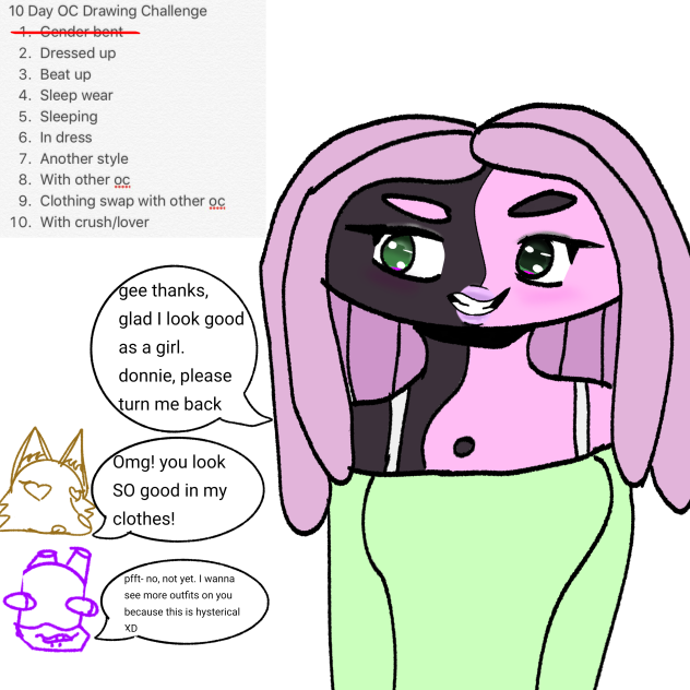 10 day oc challenge day 1- gender swap