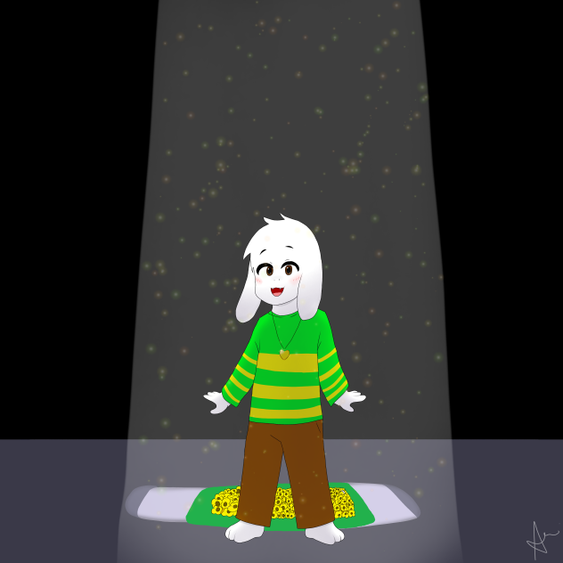 Asriel (UNDERTALE) (with blush)