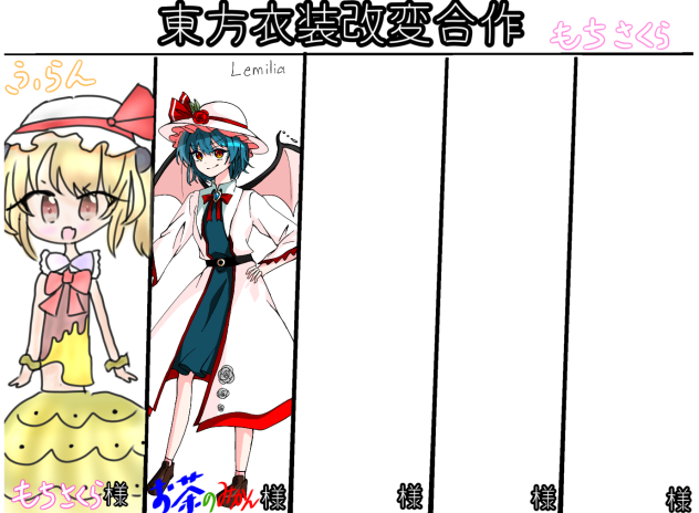 東方衣装改変合作をやらせていただきました！