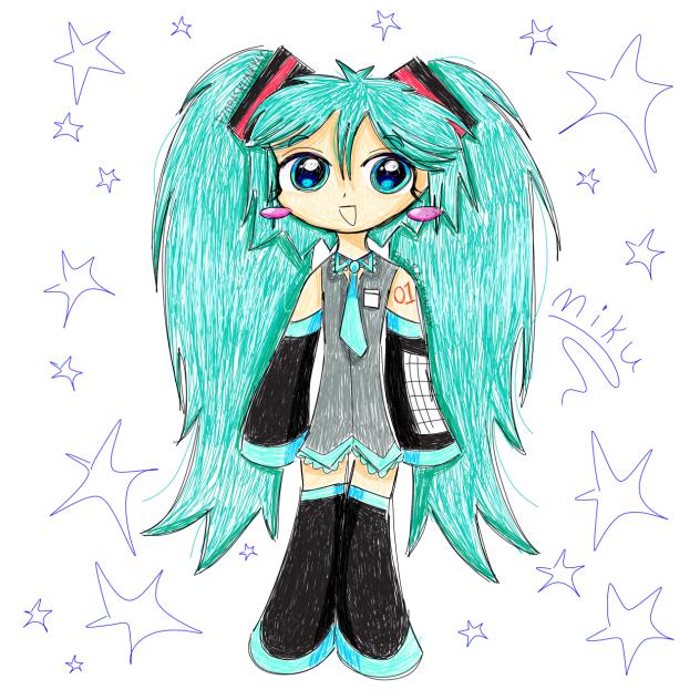Hatsune Miku scribble art (๑ᴖ ᴖ๑) - ibisPaint