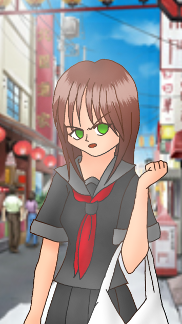 きつねのコンピューター  買い物中
