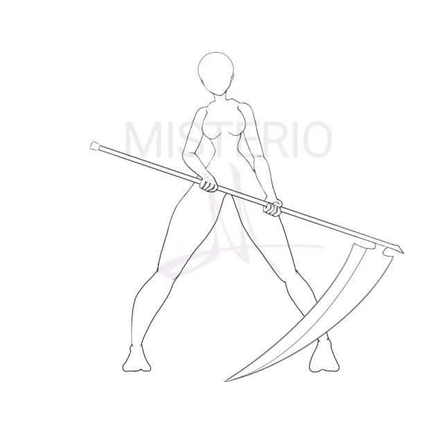scythe pose