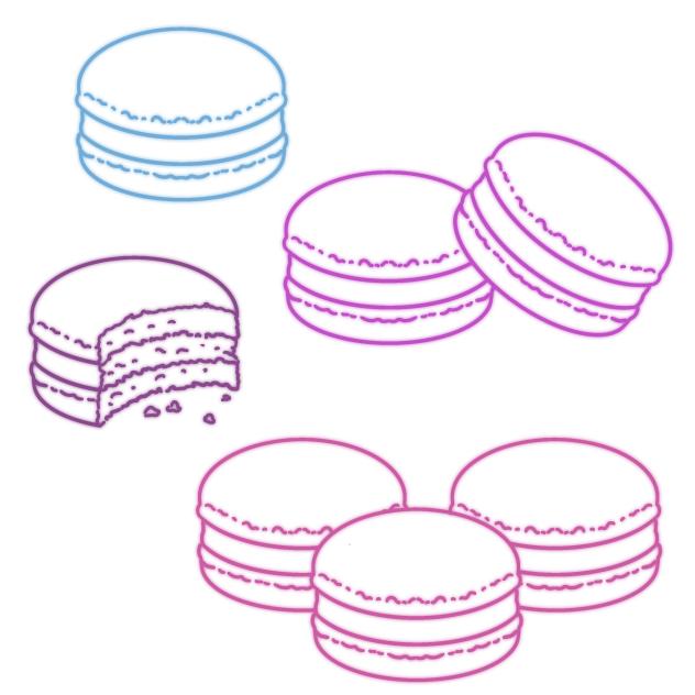 Macaron Neon Outline