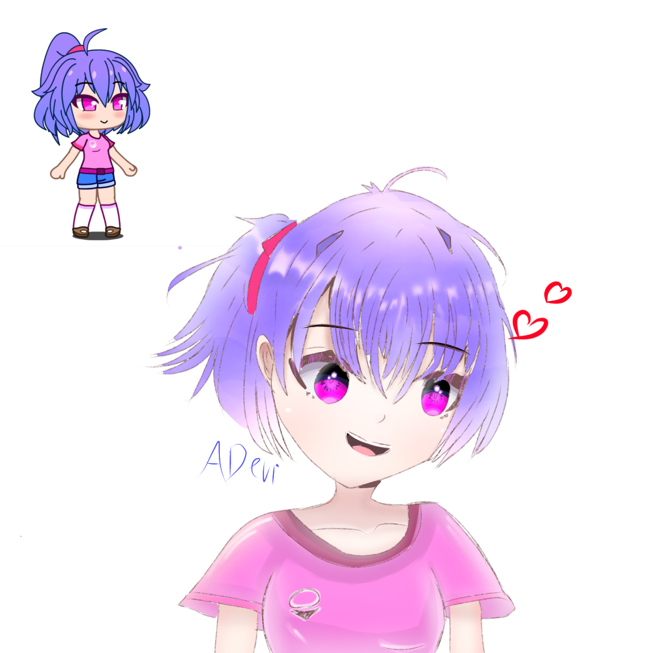 speed paint default girl [gacha club'] - ibisPaint